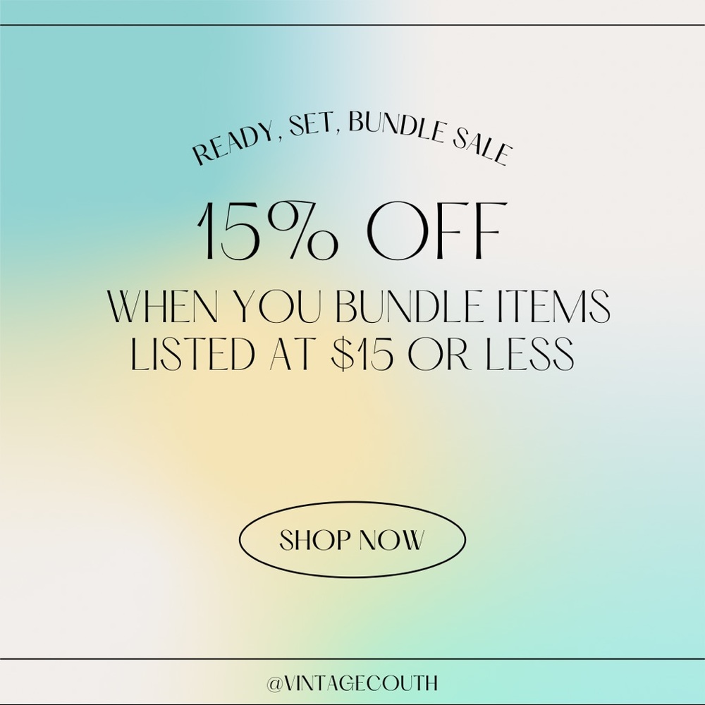 %15 for $15 BUNDLE SALE!